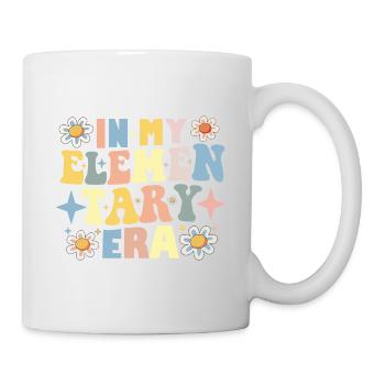 Teacher Students School In My Elementary Era - Mug - white - Right
