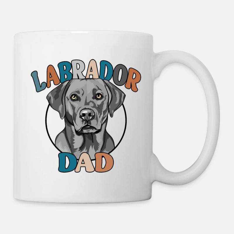 Silber Labrador Dad Hunde Hund Labbi Wilsigns - Tasse - Weiß