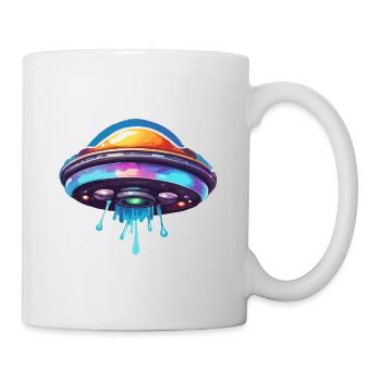 Alien / Vaisseau spatial / OVNI / Zone 51 / Tout / Mars - Mug blanc - blanc - Droite