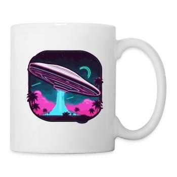 Alien / Vaisseau spatial / OVNI / Zone 51 / Tout / Mars - Mug blanc - blanc - Droite