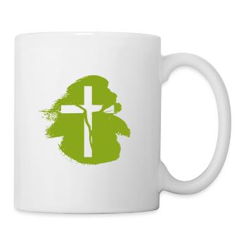 Kreuz Bibelvers Christlich - Tasse - Weiß - Rechts