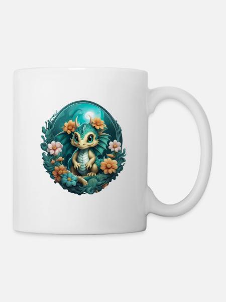 Drache - Tasse - Weiß