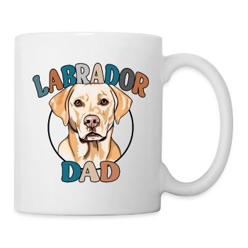 Gelber Labrador Dad Hunde Hund Labbi Wilsigns - Tasse - Weiß - Rechts