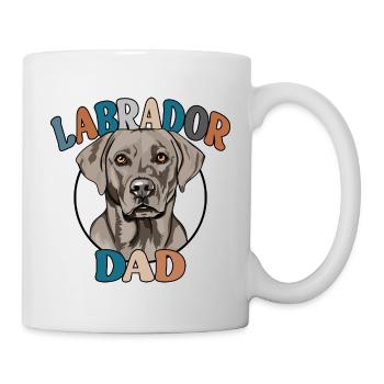Silber Labrador Dad Hunde Hund Labbi Wilsigns - Tasse - Weiß - Rechts