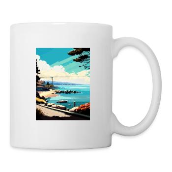 Monterey Bay California Vintage Travel Poster WPA - Mug - white - Right