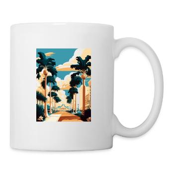 West Palm Beach Florida Vintage Reiseposter WPA - Tasse - Weiß - Rechts