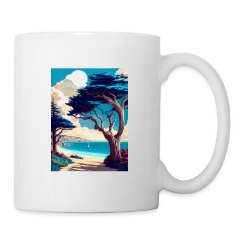 Monterey Bay California Vintage Travel Poster WPA - Mug - white - Right