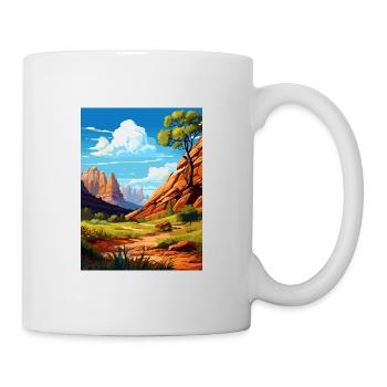 Zion National Park Utah Vintage Travel Poster WPA - Mug - white - Right