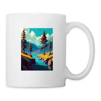 Lake Mammoth Kalifornien Vintage Reiseposter WPA - Tasse - Weiß - Rechts