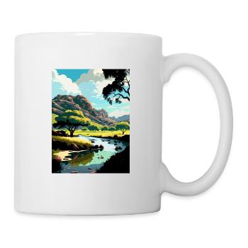 Malibu Creek Kalifornien Vintage Reiseposter WPA - Tasse - Weiß - Rechts