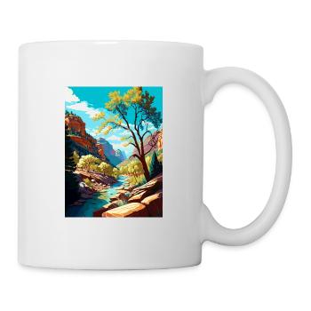Oak Creek Canyon Arizona Vintage Reiseposter WPA - Tasse - Weiß - Rechts