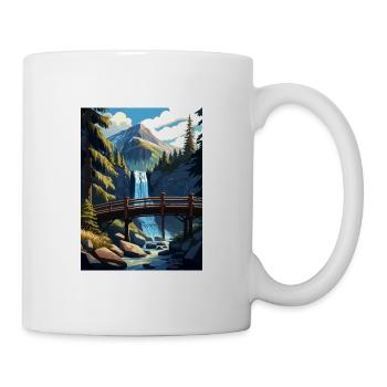 Cascade Falls California Vintage Travel Poster WPA - Mug - white - Right