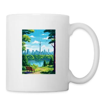 Toronto Canada décoration Vintage affiche de voyage - Mug blanc - blanc - Droite