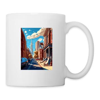 Philadelphia Pennsylvania Vintage Travel Poster - Mug - white - Right