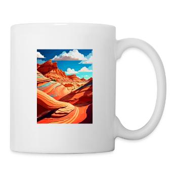 Zinnoberrote Klippen Arizona Vintage Reiseposter WPA - Tasse - Weiß - Rechts