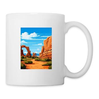 Parc national des Arches Utah Affiche de voyage Vintage - Mug blanc - blanc - Droite