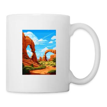 Parc national des Arches Utah Affiche de voyage Vintage - Mug blanc - blanc - Droite
