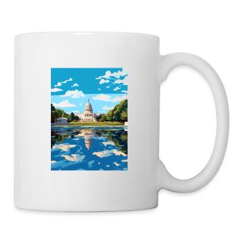 Ulysses S Grant Memorial Vintage Travel Poster WPA - Mug blanc - blanc - Droite
