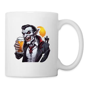 Vampir / Dracula / Blutsauger / Halloween / Mythos - Tasse - Weiß - Rechts