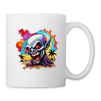 Vampir / Dracula / Blutsauger / Halloween / Mythos - Tasse - Weiß - Rechts