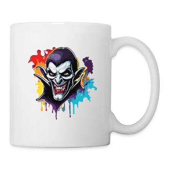 Vampir / Dracula / Blutsauger / Halloween / Mythos - Tasse - Weiß - Rechts