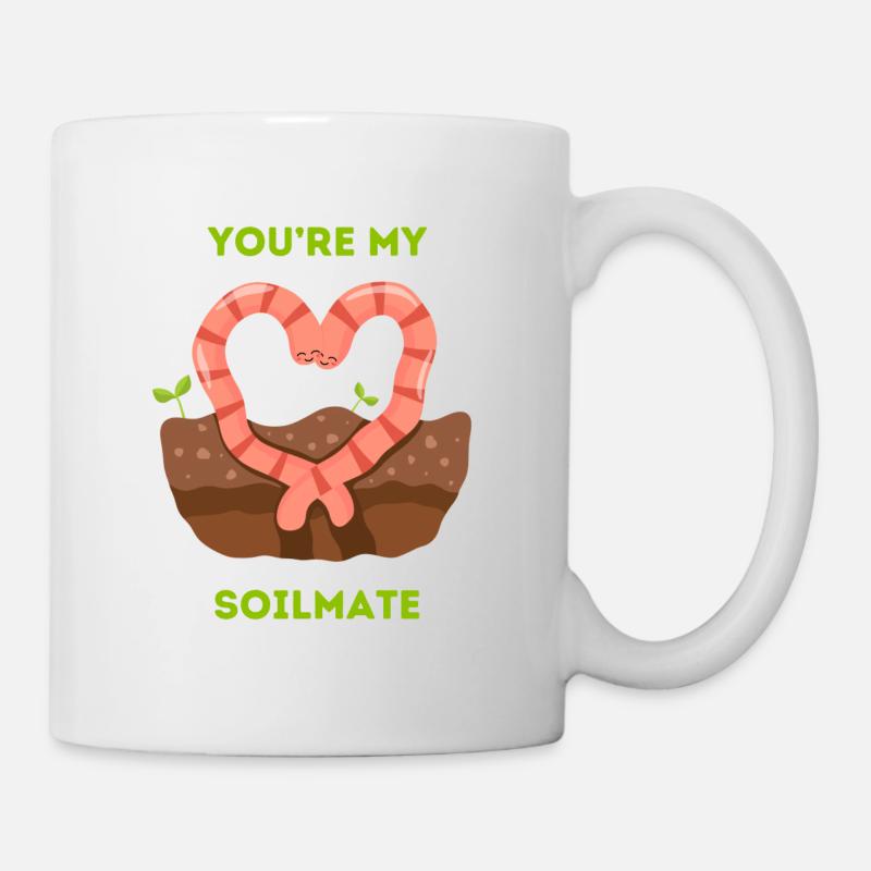 Tu es mon compagnon de terre - Vers de terre amoureux - Mug blanc - blanc