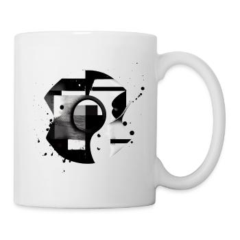 Abstract Monochrome Art, Modern Graphic Design - Mug - white - Right