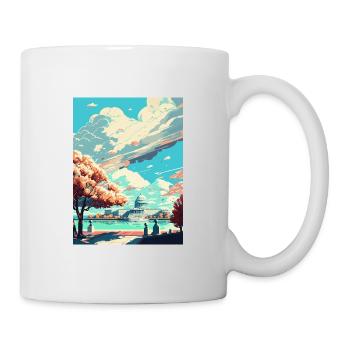 Washington Dc United States Vintage Travel Poster - Mug - white - Right