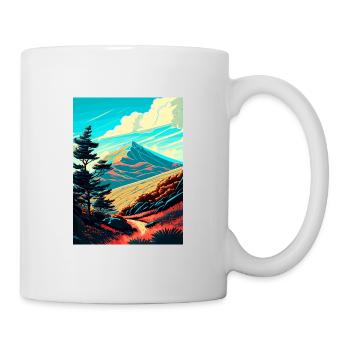 Mont Tamalpais Californie Vintage affiche de voyage - Mug blanc - blanc - Droite