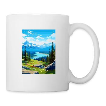 Jasper National Park Kanada Vintage Reiseposter - Tasse - Weiß - Rechts
