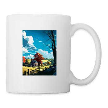 Chester County Pennsylvanie Affiche de voyage vintage - Mug blanc - blanc - Droite