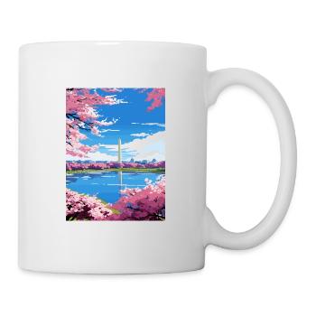 Washington Dc Vereinigte Staaten Vintage Reiseposter - Tasse - Weiß - Rechts