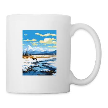 Parc national de Katmai Alaska Vintage affiche de voyage - Mug blanc - blanc - Droite