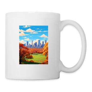 Central Park New York State Vintage-Reiseposter - Tasse - Weiß - Rechts