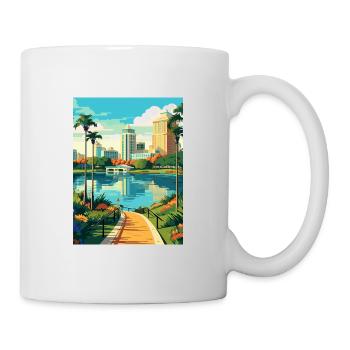 Orlando Beach Florida Vintage Reiseposter WPA - Tasse - Weiß - Rechts