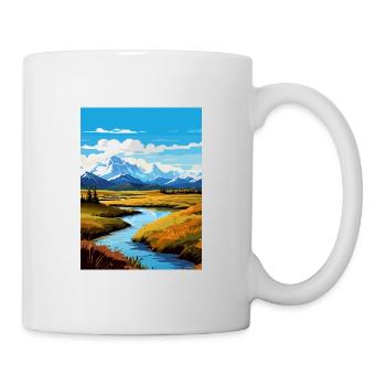 Parc national de Denali Alaska Affiche de voyage Vintage - Mug blanc - blanc - Droite