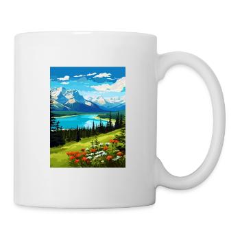 Jasper National Park Kanada Vintage Reiseposter - Tasse - Weiß - Rechts