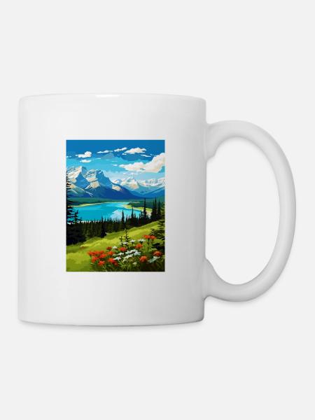 Jasper National Park Kanada Vintage Reiseposter - Tasse - Weiß
