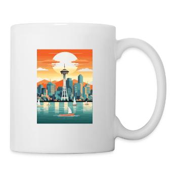 Vancouver Canada décoration Vintage affiche de voyage - Mug blanc - blanc - Droite