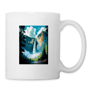Brautschleier Falls Kalifornien Vintage Reiseposter - Tasse - Weiß - Rechts