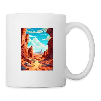 Affiche de voyage de la vallée du feu du parc d’État du Nevada - Mug blanc - blanc - Droite