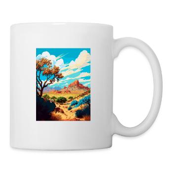 Coronado National Forest Arizona Reiseposter - Tasse - Weiß - Rechts