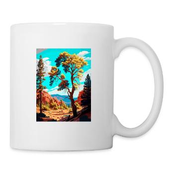 Coconino National Forest Arizona Reiseposter - Tasse - Weiß - Rechts