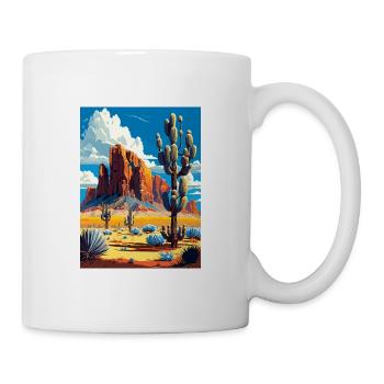 Lost Dutchman State Park Arizona Travel Poster - Mug - white - Right