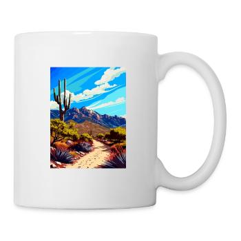 Catalina State Park Arizona Vintage Reiseposter - Tasse - Weiß - Rechts