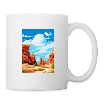Grand escalier Utah désert Vintage voyage affiche - Mug blanc - blanc - Droite