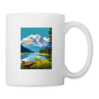 Jasper National Park Kanada Vintage Reiseposter - Tasse - Weiß - Rechts