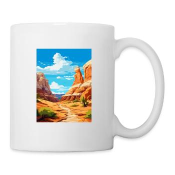 Grand escalier Utah désert Vintage voyage affiche - Mug blanc - blanc - Droite