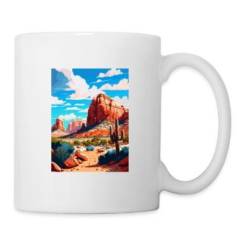 Red Rock State Park Arizona Affiche de voyage Vintage - Mug blanc - blanc - Droite