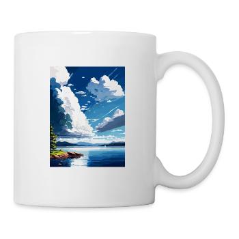 Lake Champlain New York State Travel Poster - Mug - white - Right